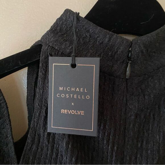 FINAl PRICE Michael Costello REVOLVE Archer Jumpsuit Black cut out one piece XXS - Picture 13 of 14